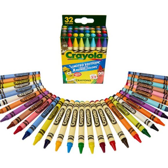 Limited Edition RETIRED Crayola CRAYONS 32 Ct Box NEW Dandelion Mulberry Mint - Picture 8 of 9